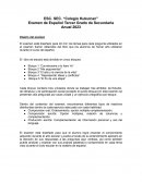 Examen de Español Tercer Grado de Secundaria