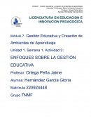 Enfoques sobre la gestión educativa