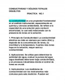 Conductividad y sólidos totales disueltos