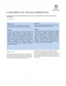 La decisión una ventaja competitiva