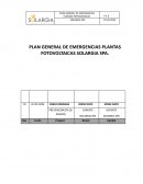 Plan general de emergencias. Plantas fotovoltaicas