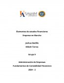 Elementos de estados financieros - Empresa en marcha