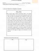 Prueba de lenguaje. Curso: 7° y 8° basico