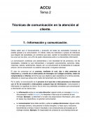 Técnicas de comunicación en la atención al cliente