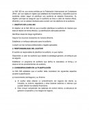 NIA 300. Responsabilidad del auditor