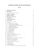 Especificaciones técnicas generales