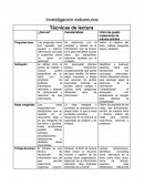 Investigación extramuros Técnicas de lectura