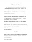 Titulos valores en Colombia