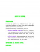 Importancia del costo de capital