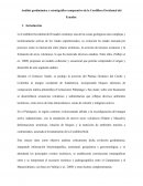 Análisis geodinámico y estratigráfico comparativo de la Cordillera Occidental del Ecuador